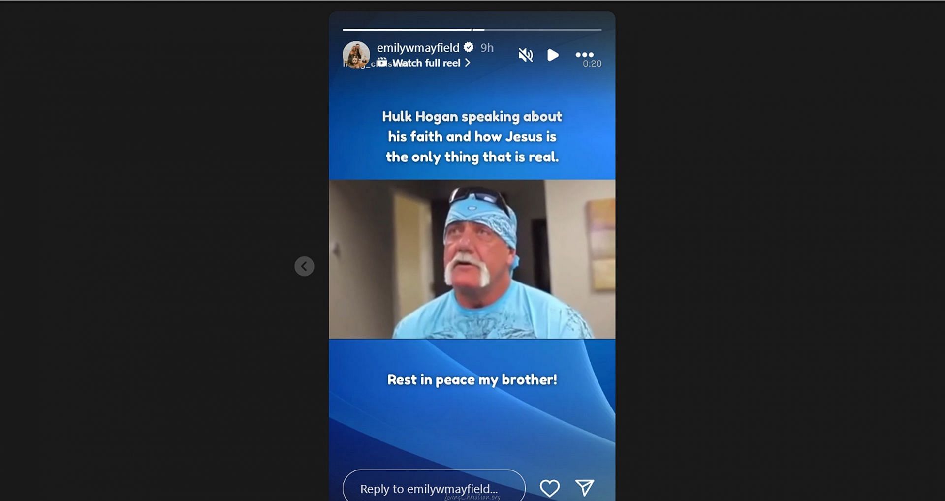 Baker Mayfield's wife Emily pays subtle tribute to Hulk Hogan as WWE legend passes away at 71/@emilywmayfield